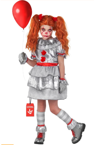 Morph Scary Clown Costume For Kids, Scary Clown Costume, Girls Halloween Costumes, Halloween Costumes For Kids, XL