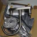 Kitchen Faucets, Kitchen Faucet with Sprayer, Brushed Nickel Kitchen Sink Faucet, 3 or 4 Hole RV Faucet for Kitchen Sink, Stainless Steel Touch Kitchen Faucet with Side Sprayer, TDLKF024L