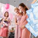 6 x Baby Shower Games, Over The Moon Baby Shower Decorations, Name That Baby Song Gender Reveal Games Cards For Baby Shower party, Gender Reveal Party, Set Of 25 Game Cards (C03)