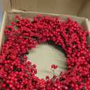 22 inches Christmas Wreath Door Wreath Stunning Red Berry Wreath Christmas Decoration