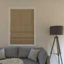 Sun Zero Seraphina Textured 100% Total Blackout Cordless Roman Shade, Taupe, 23" W x 64" H