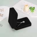 6 Pieces Classic Velvet Necklace Pendant Box for Jewelry Gift, Small Jewellry Storage Display Case for Wedding Engagement Birthday Anniversary (Black)