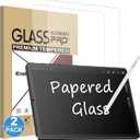 Esanik 2 Pack Like Paper Glass Screen Protector for Samsung Galaxy Tab S6 Lite 10.4 Inch (2024/2022/2020) 9H Tempered Glass Film, Writing Like on Paper, Anti Glare