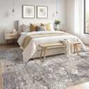 Area Rugs 8x10 Living Room: Washable Large Abstract Modern Neutral Soft Rug Stain Resistant Non-Slip Backing Carpet for Bedroom Dining Room Indoor Nursery Dorm Home Office Decor - Light Brown