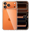 JJGoo Compatible with iPhone 17 Pro Max Case Clear, Soft Transparent TPU Bumper Cover, Slim Thin Shockproof Phone Cases, Clear