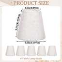 Set of 6 Chandelier Lamp Shades 5 Inch, Mini Barrel Lampshades Clip On for Table Lamp Wall Lamp Replacement, Natural Linen Mini Lamp Shade, 3.5x5.1x5.5in (Top Height Bottom)