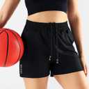 NELEUS Women's 4 Inches Running Shorts Workout Athletic Short for Yoga with Pocket,9066,Black/Grey/Navy Blue,3 Pack, X-Large
