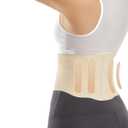 Super Thin Back Brace for Lower Back Pain Women Men, Lumbar Support Waist Support Brace for Women Lower Back Pain Relief Products, Hip Belt Waist Belt Sciatic Nerve Brace for Women Men (Beige, Medium)