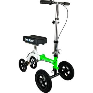 KneeRover GO Hybrid - Most Compact All Terrain Knee Scooter for Adults for Foot Surgery Heavy Duty Knee Walker for Broken Ankle Foot Injuries Recovery Leg Scooter Best Knee Crutch Alternative (Green)