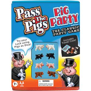 Pass The Pigs: Pig Party Edition by Winning Moves Games USA, Try Your Luck Using Pigs as Dice, Up to 4 Players Can Now All Play Pass The Pigs at The Same Time, Ages 7+ (1149)