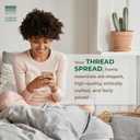 THREAD SPREAD 100% Organic Cotton Sheets Full Size - 4 PC Organic Cotton Full Size Percale Weave Sheet Set, Soft, Cooling, Crisp & Breathable, 16" Deep Pocket Hotel Quality Bedding Set - Teal