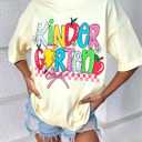 Teacher Shirts for Women: Kindergarten Preschool Teacher Pencil T-Shirt Funny Teacher Graphic Tees Back to School Tshirt (XL)