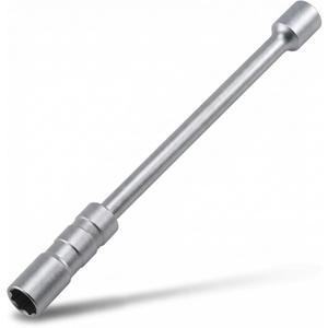 5/8" (16mm) Swivel Magnetic Spark Plug Socket, 12" Long Reach Spark Plug Removal Tool, 3/8" Drive CR-V Steel