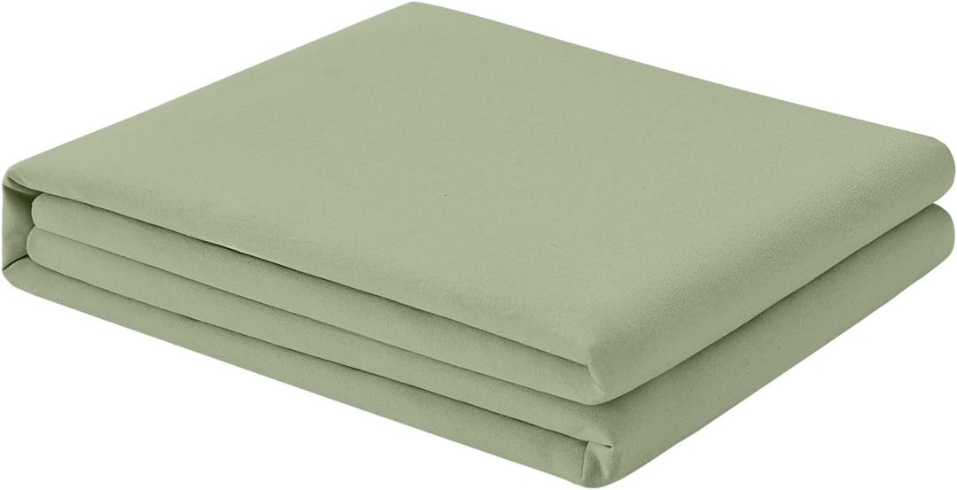 Twin Flat Sheet - Hotel Quality Twin Flat Sheet Only - Brushed Microfiber Top Sheet - Ultra Soft & Breathable - Wrinkle-Free - Easy Care - Single Flat Sheet (Twin, Sage Green)