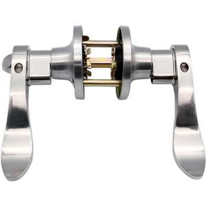 Modern Metal Door Lever Reversible Handle Easy Install Smooth for Interior/Exterior Homes Modern Door Handle for Home (Silver)