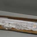 Tension Shower Curtain Rod No Drilling,Adjustable 51-128 In, White