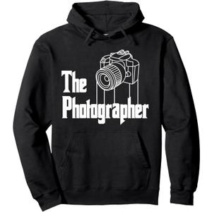 The Photographer photography Pullover Hoodie, Black, L