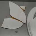 Mayfair Cassel Slow Close Toilet Seat, Easy Clean, Non Slip Premium Wood Seat, Easy Install, Made in USA, Elongated, White
