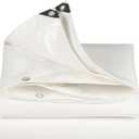 20'x 40' Tarps Heavy Duty Thick Waterproof, Poly Canopy White Tent Shelter Cover, 12 Mil Tarpaulin Shade, Rip and Tear Proof, UV Resistant Tarpaulin with Grommets