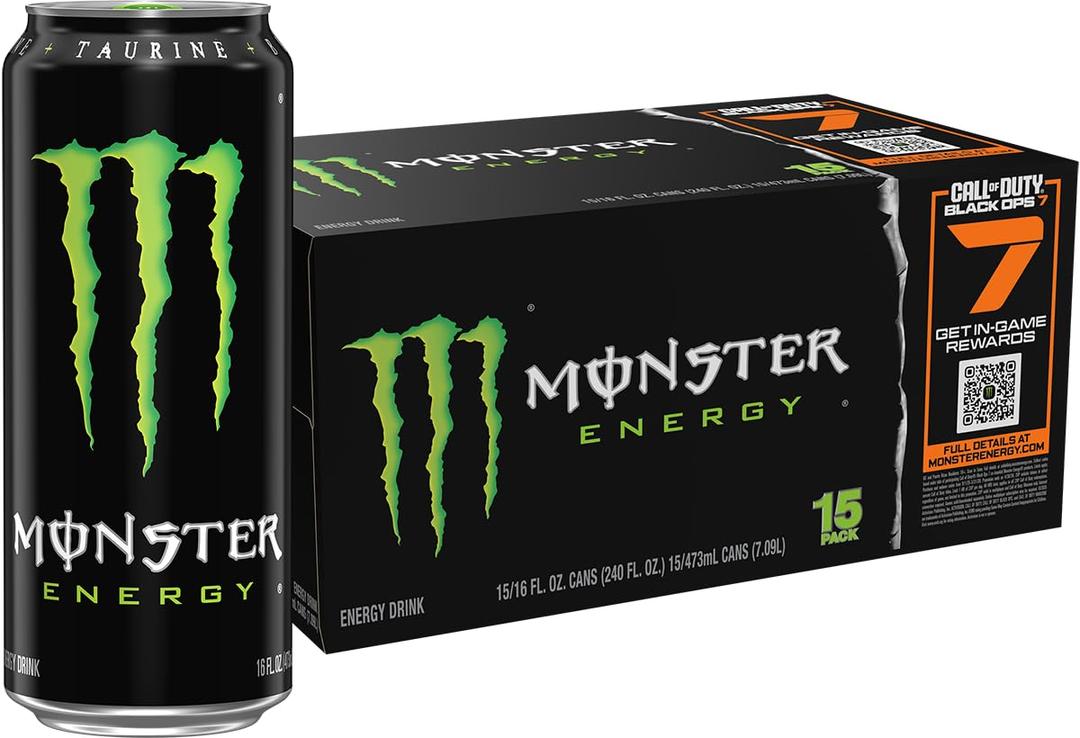 Monster Energy Drink, Green, Original, 16 Ounce | Pack of 15