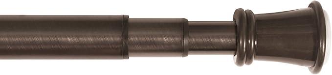 Zenna Home Adjustable Curtain Tension Rod, No Drill Expandable Tension Window Rod, Easy Installation, Rental Friendly, 28 - 66 Inches, Oil Rubbed Bronze