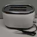 MUELLER HOME Retro Toaster 2 Slice, 7 Browning Levels, 3 Functions (Reheat, Defrost, Cancel), Stainless Steel Features, Removable Crumb Tray, Under Base Cord Storage, White Toaster Kitchen Appliances