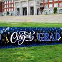 2026 Graduation Decorations-Congrats Grad Yard Sign Banner Decoration for Class of 2026 Graduation Party Supplies(Blue and Black)