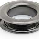 CRAFTMEMORE 5/8" (16MM) Hole 50 Sets Grommets Eyelets with Washers for Leather, Tarp, Canvas (Gunmetal)