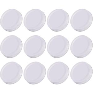 uxcell Mason Jar Lids, 70mm/2.76" Regular Mouth Tin Plate Caps Leak Proof for Canning Jars Kitchen Storage, (Light Purple 12Pcs)
