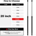 20 Inch 100 lbs Gas Struts Lift Supports with Mounting Brackets for RV Bed