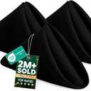 Utopia Home Black Cloth Napkins (12 Pack, 20x20 Inches), Ideal Dinner Napkins for Party, Wedding and Lunch/Dinner