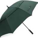 G4Free 68 Inch Extra Large Automatic Open Golf Umbrella Oversize Double Canopy Windproof Waterproof Stick Umbrellas(Dark Green)