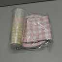 72 Pcs Gingham Party Supplies 9 Inch Easter Party Colorful Dessert Paper Plates and Napkins Disposable Scalloped Picnic Plaid Plates Napkins Cup Checkered Dinnerware Set for Easter Baby Shower Wedding