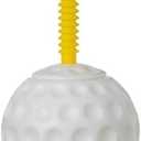 Round White Golf Ball 10 oz Sippy Cup (6.5" x 5") Pack of 2 - Perfect Novelty Drinkware for Golf Enthusiasts & Kids Alike