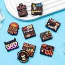 Silicone Coffee Focal Beads Bulk 50PCS Different Coffee Focal Beads for Pens/Necklace/Keychains/Bracelets Women Teens Gifts