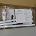 CPAP Hose Holder for Bed, All-Metal Bedside CPAP Hose Stand with Under-Mattress Base, Adjustable Flexible Arm, Curved Mask Hook and Hose Straps, No-Drill CPAP Accessories, White