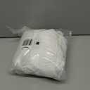 96inche Extra Long Shower Curtains 72 x 96 Inches White Tufted Chevron Striped Fabric Shower Curtains for Bathroom Modern Shabby Chic Waterproof Cloth Shower Curtain, White