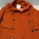 Allegra K Women's Winter Coat Elegant Notched Lapel Double Breasted Trench Coat, M