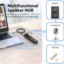 Conference Speaker and Microphone,pc Speakers,360° Voice Coverage, Advanced Noise Reduction, USB-C Plug & Play, Compatible with Zoom and MS Team