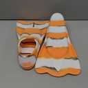 Kids Swim Fins,Short Youth Swim Flippers for Kids Swimming Training Fins for Lap Swimming Pool Snorkeling for Children Girls Boys Beginner
 Size 13-2