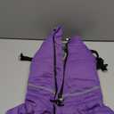 BRKURLEG Purple Dog Coat with Harness, Dog Winter Jacket, Dogs Onesie Body Warm Jackets, Small Dogs Winter Coats Reflective Windproof Warm Cold Weather Coats, Pet Waterproof Jackets, L