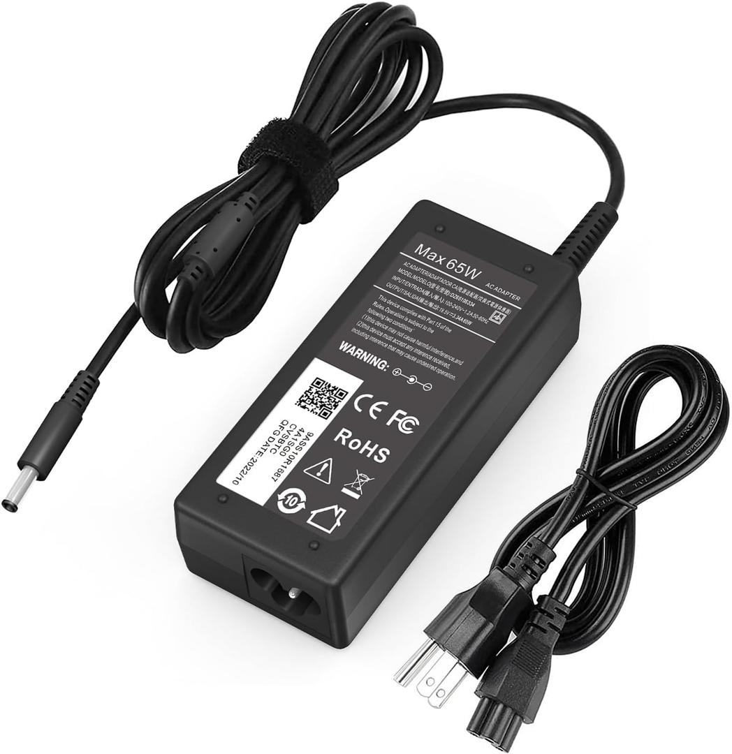 65W Charger for Dell Laptop Charger,AC Adapter for Dell Inspiron 15 3000 5000 Series 15-3552 3558 3565 3567 5551 5552 5555 5558 5559 Laptop Power Supply Cord