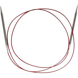 ChiaoGoo Red Lace Circular 60-inch (150cm) Stainless Steel Knitting Needle; Size US 8 (5mm) 7060-8