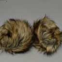 sy soul young Women's Faux Fur Wrist Cuffs Winter Fox Furry Wristbands Fluffy Fur Cuff Bracelet Arm Warmer Accessories (Nature)