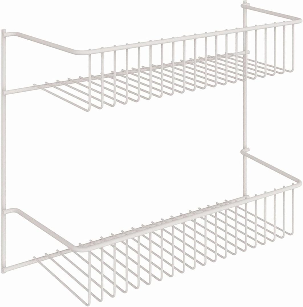 ClosetMaid 8002 2-Tier Wall Rack for Added Storage, 10.5-Inch H x 12.5-Inch W x 5-Inch D, White