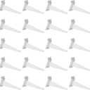20 Pack Metal Slatwall Shelf Brackets with Lip Heavy Duty, Slatwall Accessory for Panels Shelving, Garage, Retail Display (White, 6 Inch)