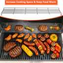 QuliMetal Grill Warming Rack for Weber GS4 Genesis II E-410, II S-410, II SE-410 Grills, Grill Parts for Weber Genesis II 400 Series, Stainless Steel Warming Rack for Genesis 66045