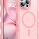 Magnetic for iPhone 15 Pro Max Case[Compatible with MagSafe][Military-Grade Drop Protection][Anti-Yellowing] Shockproof Translucent Matte Cover for iPhone 15 Pro Max Phone Case,Peach Pink