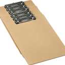 Amazon Basics Hardboard Office Clipboard, Low-Profile, Letter Size, 9" x 12.5", Brown, 6-Pack