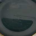 PULOTE 100PCS Green Plastic Plates - Green Disposable Plates With Gold Rim - Includes 50 Pieces Dinner 10.25 inch, 50 Pieces Dessert 7.5inch for Party & Christmas